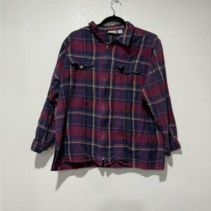 Plaid Men's Shirt - Red and Blue